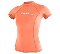O'Neill Wetsuits WMS Basic Skins Chemise de Soleil À Manches Courtes Débardeur Rashguard, Pamplemousse Léger, XL Femme