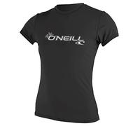 O'Neill Wetsuits WMS Basic Skins Chemise de Soleil À Manches Courtes Gilet Anti-irritations, Noir, M Femme