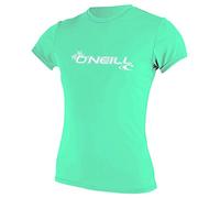 O'Neill Wetsuits WMS Basic Skins Chemise de Soleil À Manches Courtes, Turquoise Clair, XS Femme