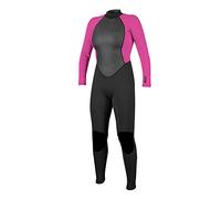 ONEILL WETSUITS Women's O'neill Wetsuits Reactor Ii 3/2mm Back Zip Full Wetsuit - Femme Combinaison, Black/Berry, 6 EU