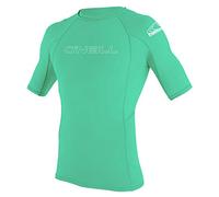 O'Neill Wetsuits Youth Basic Skins Short Sleeve Rash Guard Rashguard Unisexe-Adolescents, Turquoise Clair, 44