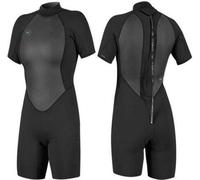 O'NEILL WMS REACTOR-2 2mm Back Zip Damen Shorty Spring Neoprenanzug Wetsuit schwarz - Größe: 16