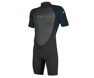 O'Neill Youth Reactor II Combinaison de plongée à Ressort avec Fermeture éclair dans Le Dos 2 mm Noir/Ardoise, Taille 12