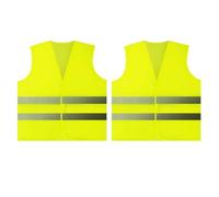 ONEINHE 2 Pcs Gilet Haute Visibilité, Gilet de Sécurité, Gilet Haute Visibilité Réfléchissant pour le Travail de la Circulation