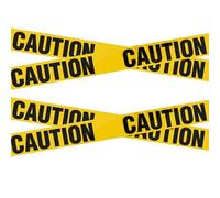 ONEINHE Ruban d'avertissement de danger jaune pour décorations d'Halloween - 20 m - Pour fête zombie - Maison hantée - Décoration effrayante