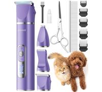 oneisall 3 en 1 Tondeuse Pour Chats et Chiens, écran LCD, Rasoir Silencieux Pour Chats, Tondeuse Professionnelle Pour et Chiens Sans Fil, Pour Pattes, Fesses, Nœuds, Crottes