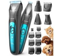 oneisall 4-en-1 Tondeuse pour Chien Professionnelle Sans Fil pour Animaux Tondeuse à Poil Long Epais avec Lumière LED Toilettage R
