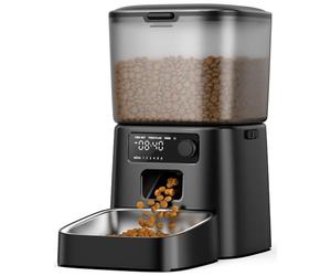 oneisall Distributeur Croquettes Chat Automatique, 3.5L Distributeur Croquettes Chat, Mangeoire de Nourriture, Gamelle Automatique pour Chien, 1-6 Repas par Jour (3.5L Standard)