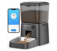 Oneisall Distributeur de nourriture pour chats automatique Wi-Fi avec application noir - 3,5 L