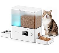 oneisall Distributeur d'eau et d'alimentation automatique pour chat, 36 tasses/8,5 l, 2 en 1, nourriture propre, eau douce, grande capacité, distributeur de nourriture pour chat chronométré et