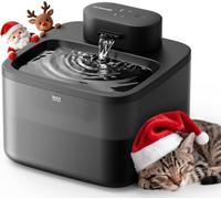 oneisall Fontaine à Eau pour Chat sans Fil, Fontaine à Boire sans Fil 2.2 L | Pompe Intégrée SilentFlow™ 20 dB sans fil, Batterie Rechargeable 4000 mAh, détection mouvement, sans BPA, facile à nettoyer