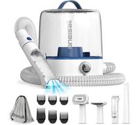 oneisall Kit aspirateur de toilettage sans fil pour chien avec 5100 mAh et outils 5 en 1, gobelet à poussière de 3 L, faible bruit pour la perte et le toilettage et adapté pour le nettoyage de la