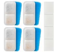 oneisall Lot de 4 filtres de rechange pour fontaine à eau pour chat PWF-001 2 L, 3 systèmes de filtration