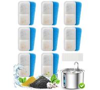 oneisall Pack de 8 filtres de Remplacement pour Fontaine en Acier Inoxydable 304 pour Chat, pour Fontaine à Eau pour Chat avec Filtre à 3 Charbon Actif