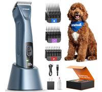 oneisall Professionnelle Tondeuse pour Chiens poil long epais | Spécialement pour les poils longs/épais/frisés et emmêlés, Silencieuse (≤60 dB), 2000 mAh Batterie Amovible