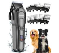 oneisall Tondeuse à poils pour chiens de haute qualité, noir | tondeuse sans fil entièrement étanche IPX7, adaptée aux poils longs et épais