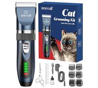 oneisall Tondeuse chat silencieuse pour chat à poils longs - 2 vitesses (bleu marine)