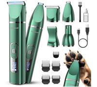 oneisall Tondeuse Chien 4-en-1 Sans Fil Silencieuse <49 dB 3 Têtes 5 Guides Ponceuse à Ongles IPX7 150 min