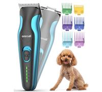 oneisall Tondeuse chien silencieuse 2 en 1, Tondeuse pour chien et chats professionnelle poil long epais, tondeuse pour têtes, pattes, yeux, oreilles et visages