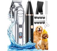 Oneisall Tondeuse et coupe-griffes pour chien/chat RFC 676 + P20, étanche IPX7