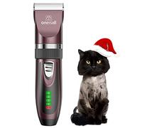 oneisall Tondeuse pour chats pour les poils emmêlés, Kit de toilettage pour chats à 2 vitesses, Tondeuse à cheveux sans fil et silencieuse pour chiens et chats (Rose)