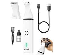 oneisall Tondeuse pour chien Tondeuse faible bruit pour chien pattes Tondeuse Chien Poil pour chiens chats pattes, yeux, oreilles, visage, corps (Blanc)