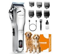 oneisall Tondeuse professionnelle silencieuse pour chiens à poils longs et épais, tondeuse pour avec lame amovible en acier inoxydable, chiens et chats, autonomie de 4 heures