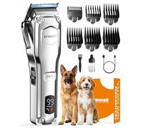 oneisall Tondeuse professionnelle silencieuse pour chiens à poils longs et épais, tondeuse pour avec lame amovible en acier inoxydable, chiens et chats, autonomie de 4 heures