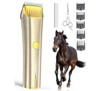 Oneisall tondeuse sans fil pour chevaux professionnelle silencieuse 2 vitesses, tondeuse cheval pour chevauxs à poils longs/épais