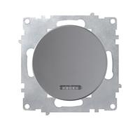 OneKeyElectro : Interrupteur de commande design avec lampe LED à 1 voie, encastré mat, anti-doigt, indice de protection IP20, 230 V/16 A, sans cadre, gris