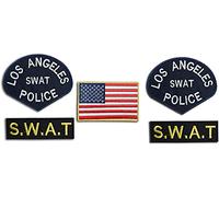 ONEKOOL Lot de 5 patchs auto-agrippants pour déguisement de l'équipe de police de Los Angeles California Police SWAT