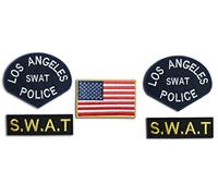 OneKool Set de 5 écussons brodés thermocollants Inscriptions « Los Angeles SWAT Police » et « S.W.A.T. » Écussons pour déguisement/airsoft