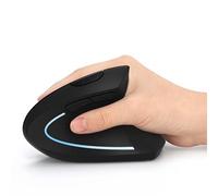 ONELY Ergonomique Verticale USB Rechargeable Souris verticale sans fil Optique,Endurance optique de haute précision pour PC/Mac,Black
