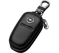 ONEMAJI 1 Pièce Étui de e Voiture en Cuir pour Opel Astra H 5-türer AB Bj. 2004-2010 -, Protection Télécommande à Glissière Housse de Clef Élégante avec Crochet Noir,Black