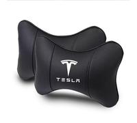 ONEMAJI 2 Pièces Appuie Tete Voiture pour Tesla Model Y Juniper 2025 Refresh, Cale Tête Enfant de Voiture Oreillers de Cou Coussins de Soutien du Cou pour Siège,Beige