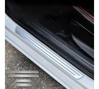 ONEMAJI 4 Pcs Protection de Seuil de Porte pour Mazda 5 Mazda5 2013 2014 2015 Acier Inoxydable Scuff Plate Protection Anti-Rayures Accessoires de Pédale de Voiture