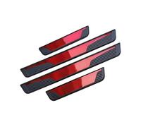 ONEMAJI 4 Pièces Acier Inoxydable Voiture Seuil de Porte pour Mercedes Benz AMG GT GTC GTS GTR GTR Pro 2019-2022, Bande de Pédale Bienvenue Contre Les Frottements Anti-Usure,Red