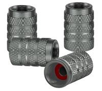 ONEMAJI 4 Pièces Bouchons De Valve De Pneu pour Abarth 500e Cabriolet 2023-, Antipoussière Couvercles De Tige De Roue Auto Accessoires Exterieur,Gray