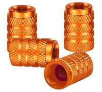 ONEMAJI 4 Pièces Bouchons De Valve De Pneu pour Nissan Juke F16 2022 2023 2024, Antipoussière Couvercles De Tige De Roue Auto Accessoires Exterieur,Orange