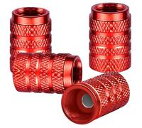 ONEMAJI 4 Pièces Bouchons De Valve De Pneu pour Nissan Navara D22 Navara D40 Navara D40 S Navara Np300 2000-2023, Antipoussière Couvercles De Tige De Roue Auto Accessoires Exterieur,Red