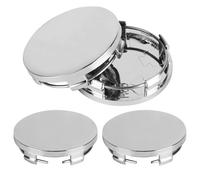 ONEMAJI 4 Pièces Centres de Roue pour Audi A3 (8Y 2020-2025 2026), Cache-Moyeu Autocollant Enjoliveurs Protection de Jante Accessoire de Roue,Silver-OD 75mm ID 69mm