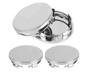 ONEMAJI 4 Pièces Centres de Roue pour Mitsubishi Colt Turbo/Hybrid 2023 2024 2025 2026, Cache-Moyeu Autocollant Enjoliveurs Protection de Jante Accessoire de Roue,Silver-OD 68mm ID 62mm