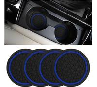 ONEMAJI 4 Pièces Dessous de Verre Voiture pour Mercedes Benz CLS-Class Station Wagon Estate 5 Seats 2013-2014, Accessoires Intérieur Automobile Pratiques Protection Porte Gobelets Tapis,Blue