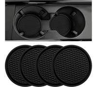 ONEMAJI 4 Pièces Dessous de Verre Voiture pour Mercedes Benz CLS-Class Station Wagon Estate 5 Seats 2013-2014, Accessoires Intérieur Automobile Pratiques Protection Porte Gobelets Tapis,Black