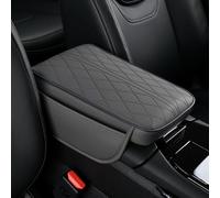 ONEMAJI Coussin Accoudoir Voiture en Cuir pour Smart Fortwo Coupe 1998-2006 Accessoire, Housse D'accoudoir pour Console Centrale Couvre Rehausser L'Accoudoir,Grey
