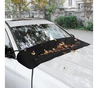 ONEMAJI Housse Protection Pare-Brise pour Jeep Grand Cherokee | Bâche Pare-Feuilles Réversible Protection Essuie-Glace avec Crochets, 1 Pièce