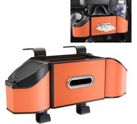 ONEMAJI Organisateur De Voiture Siège Arrière pour BMW 1 Series 1er Serie 1 E81 E82 E87 E88 F20 F21 F40 F70 F52, Boîte Rangement Habitacle Multifonctionnel Poubelle Support Téléphone,Orange