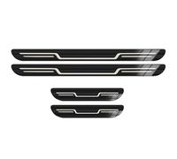 ONEMAJI Protections de Seuil de Porte pour Peugeot Expert 3 (III) V I 2016-2024 2025, Acier Inoxydable Anti-Rayures Barres de Seuil Tuning Accessoires Auto 4 Pièces,Glossy Black