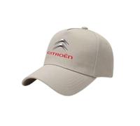 ONEMAJI Voiture Logo Casquette de Baseball pour Citroen Berlingo III M 2018-, Chapeau Broderie Capuchon Solaire Sport Outdoor Tête Visière Coton Golf Hat,Beige