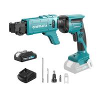 ONEMANA Visseuse à placo, 2Ah Li-Ion Tournevis Électrique sans Fil 0-5000 RPM avec Moteur Brushless,filetage Fein magaziniert